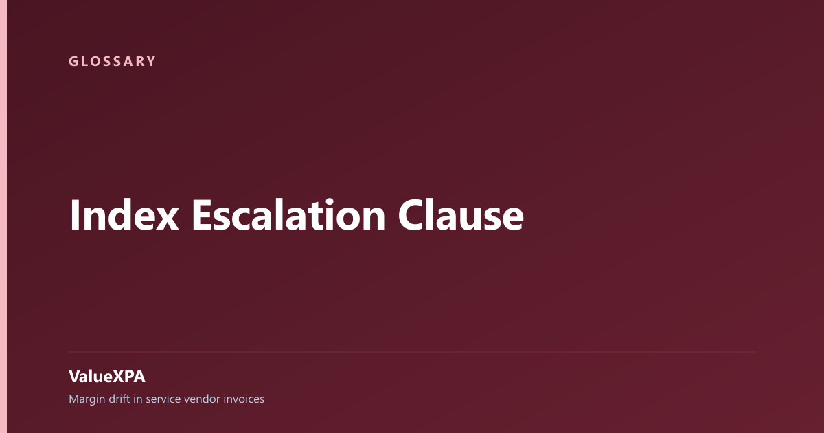 Index Escalation Clause