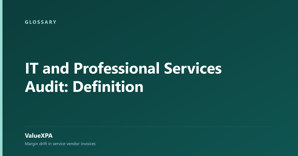 IT and Professional Services Audit: Definition