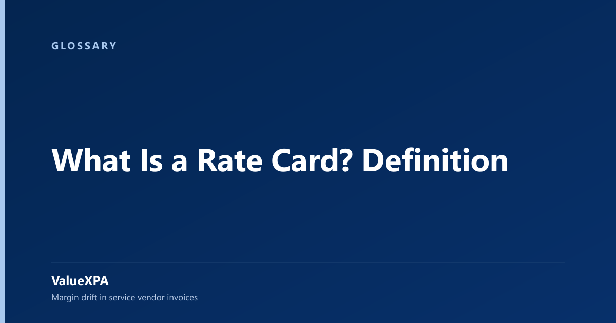 What Is a Rate Card? Definition
