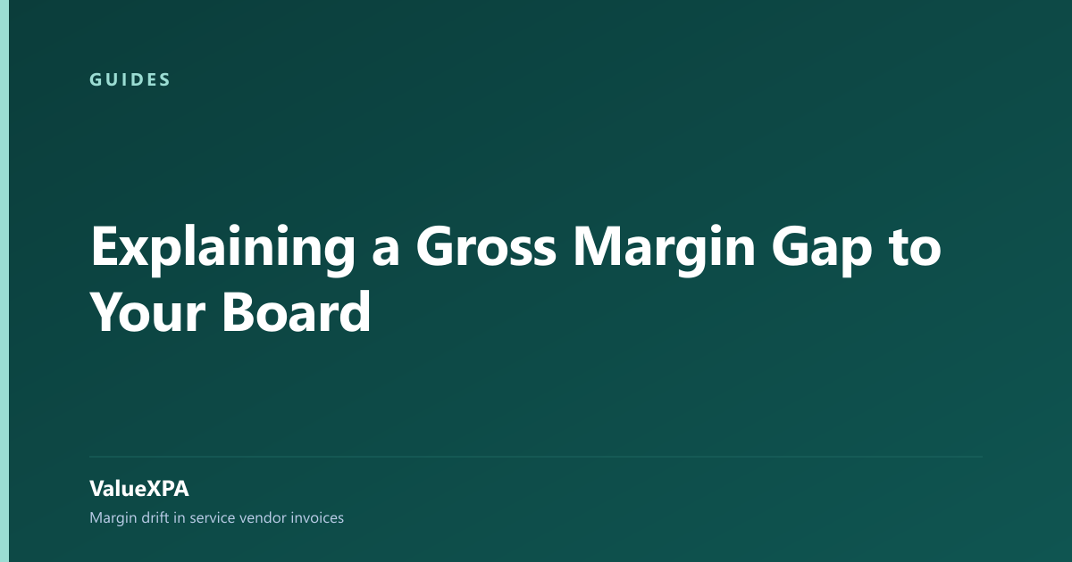 Explaining a Gross Margin Gap to Your Board