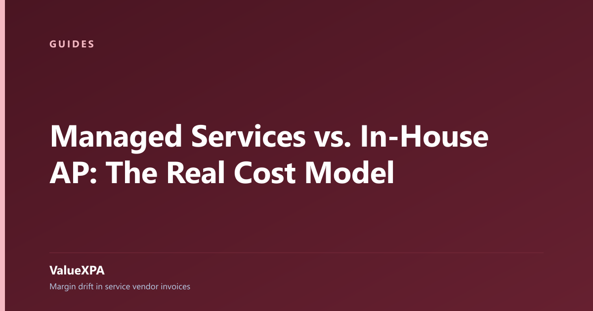 Managed Services vs. In-House AP: The Real Cost Model