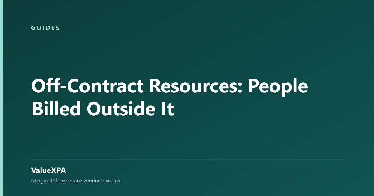 Off-Contract Resources: People Billed Outside It