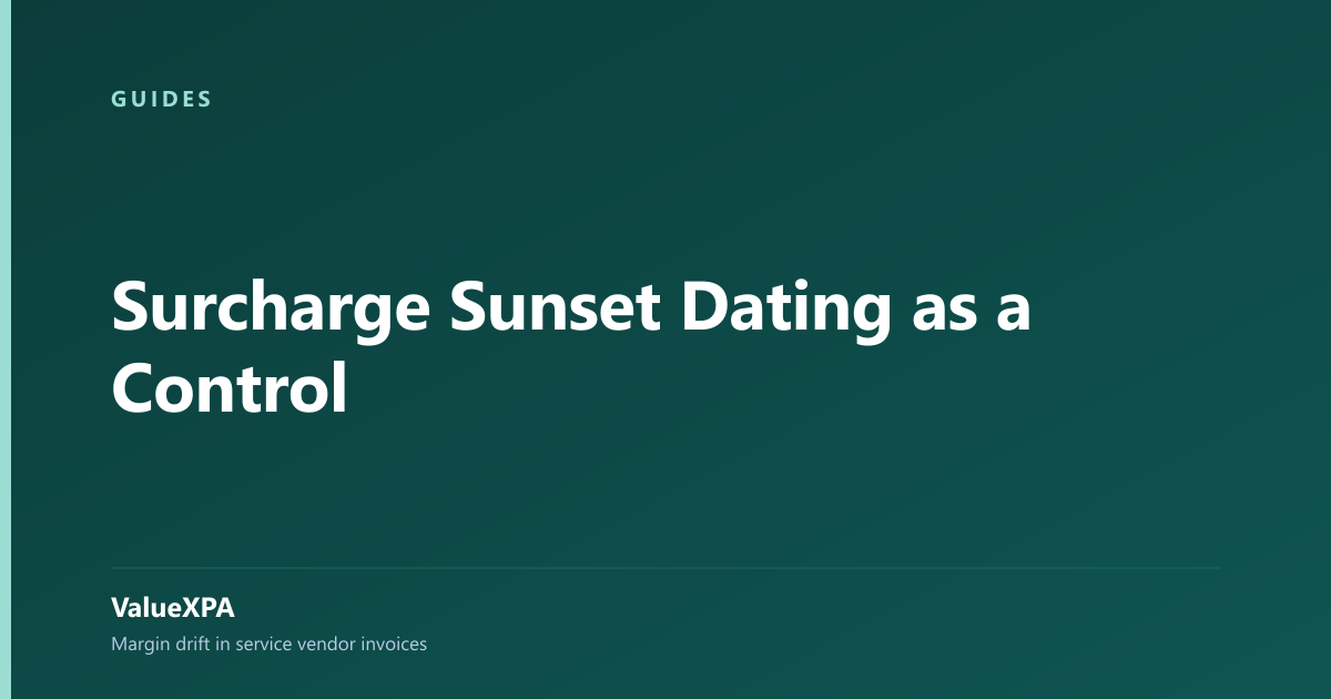 Surcharge Sunset Dating as a Control