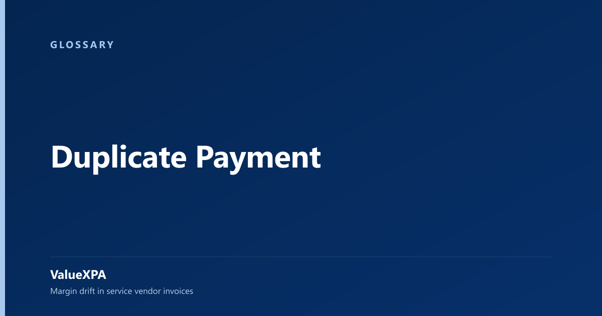 Duplicate Payment