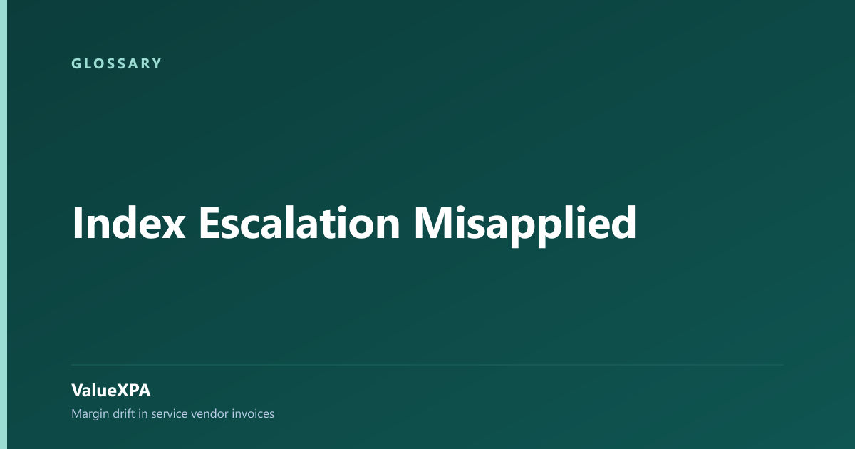 Index Escalation Misapplied