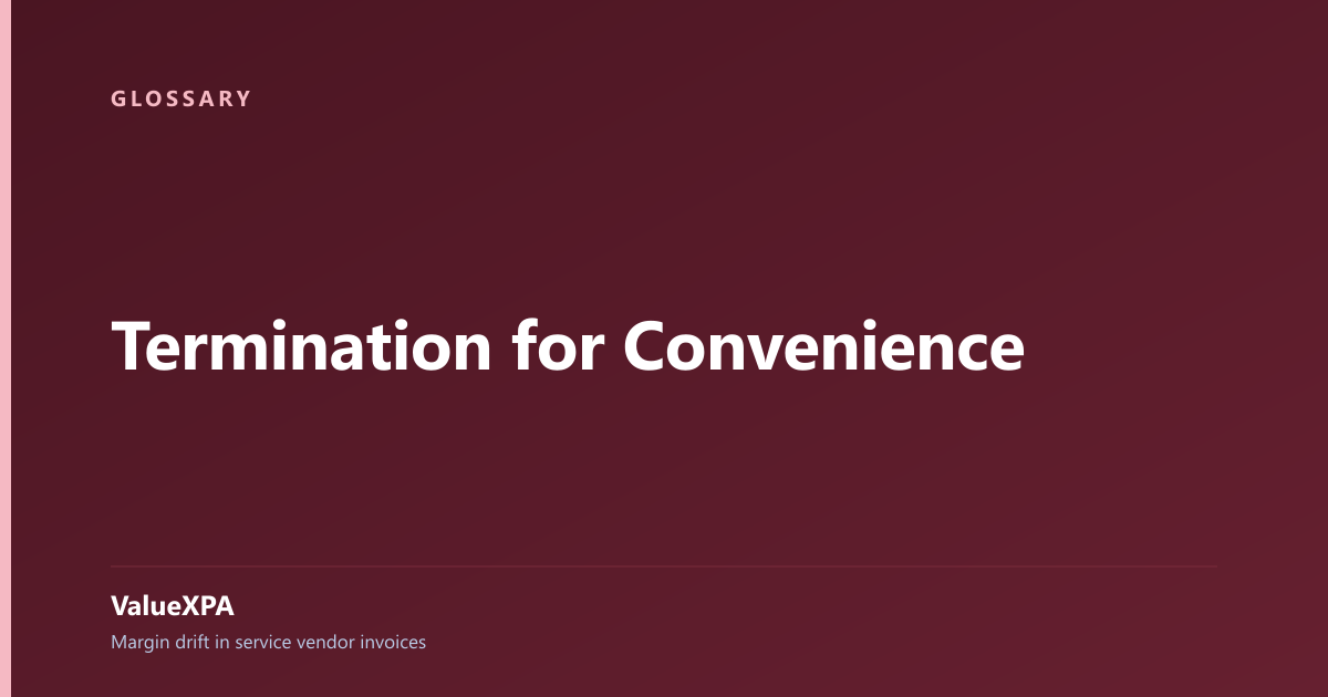 Termination for Convenience