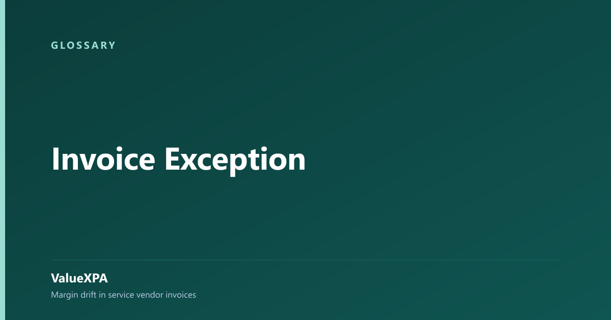 Invoice Exception
