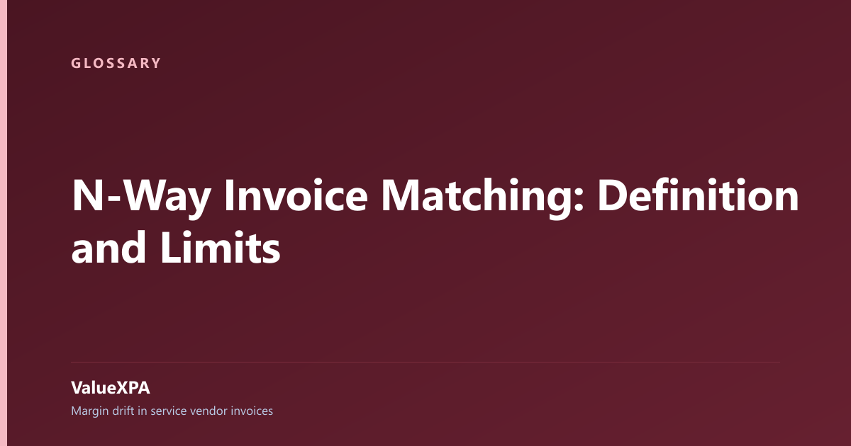 N-Way Invoice Matching: Definition and Limits