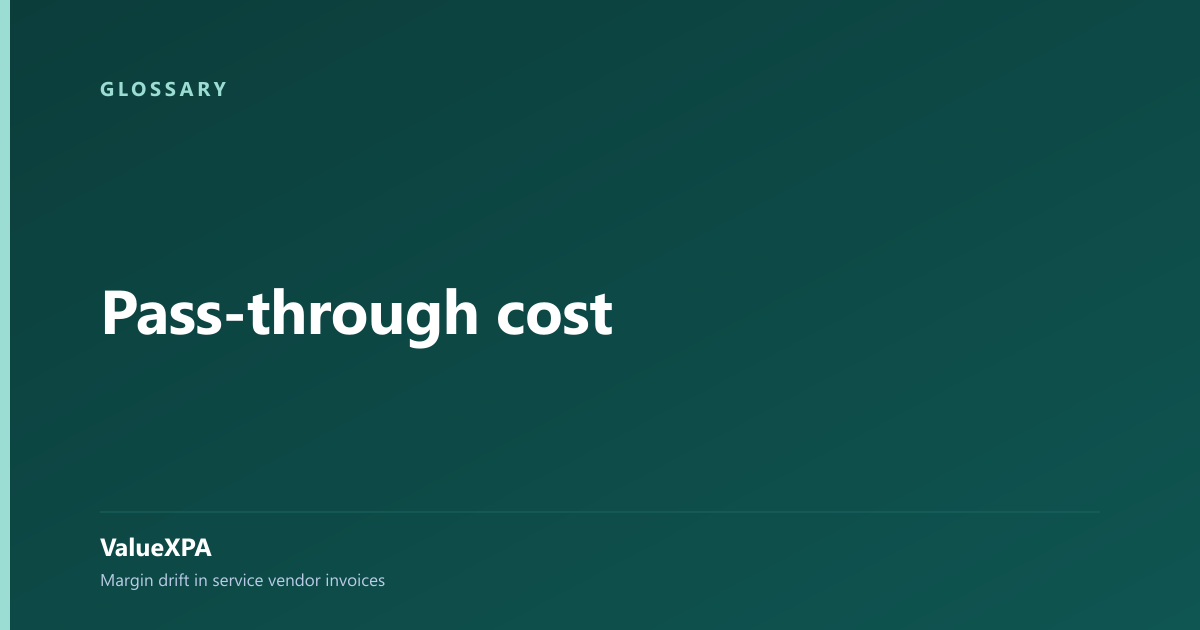 Pass-through cost