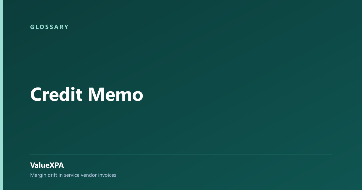 Credit Memo
