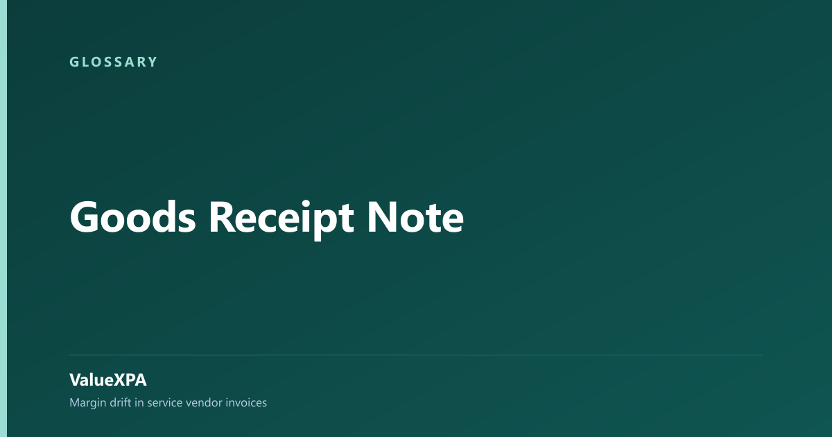 Goods Receipt Note