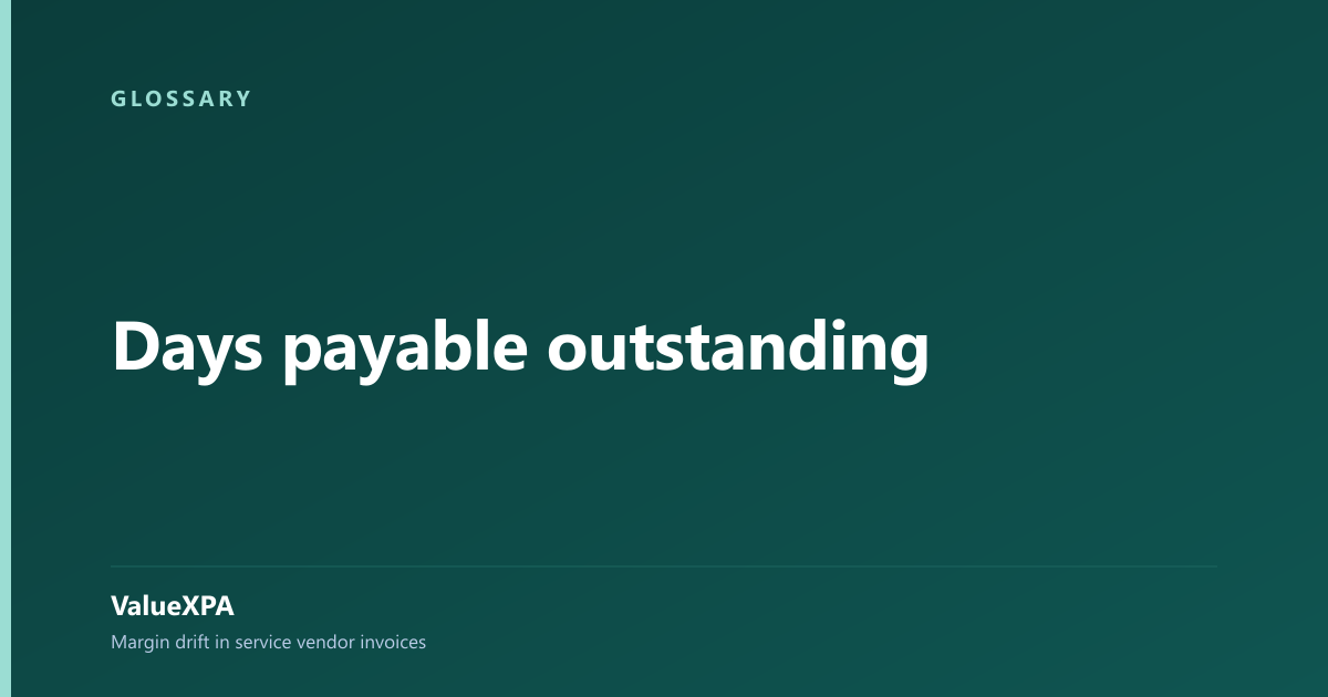 Days payable outstanding