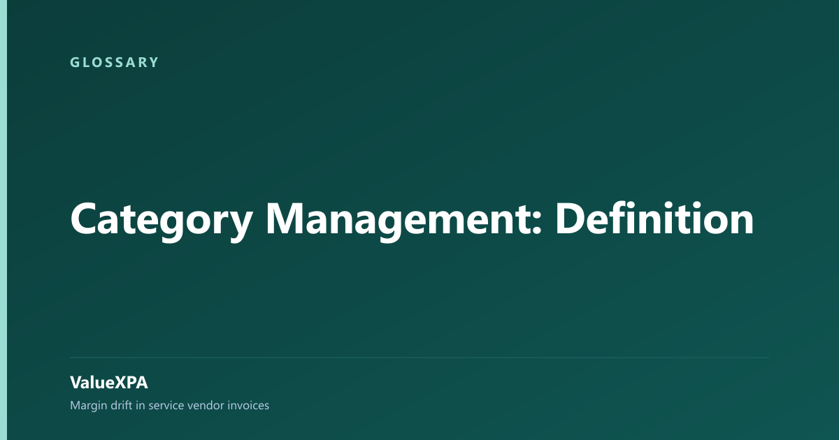 Category Management: Definition
