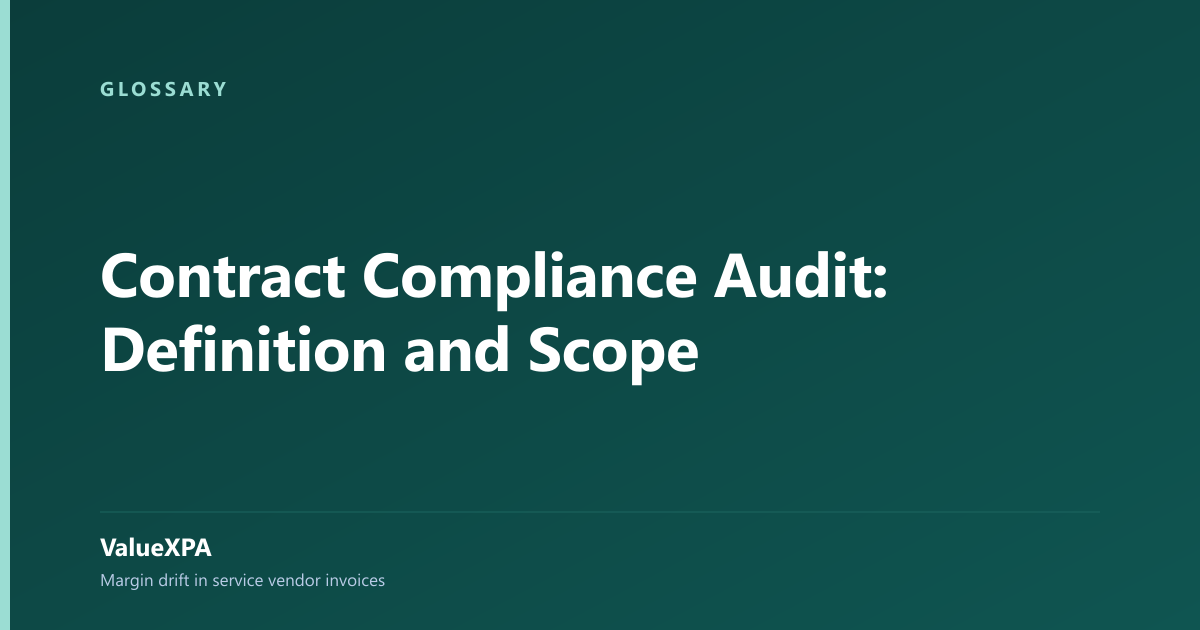 Contract Compliance Audit: Definition and Scope