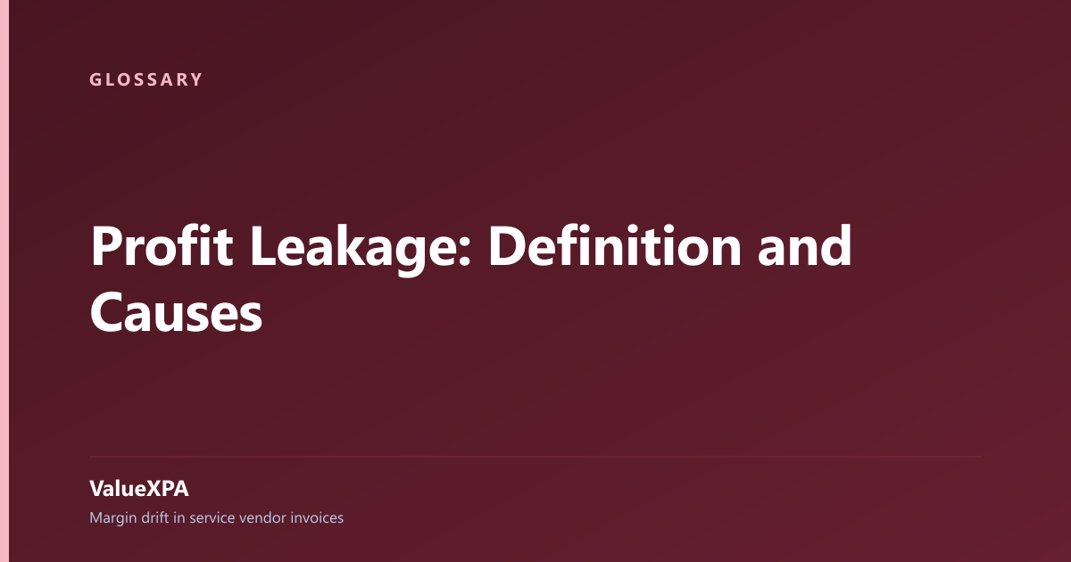 Profit Leakage: Definition and Causes