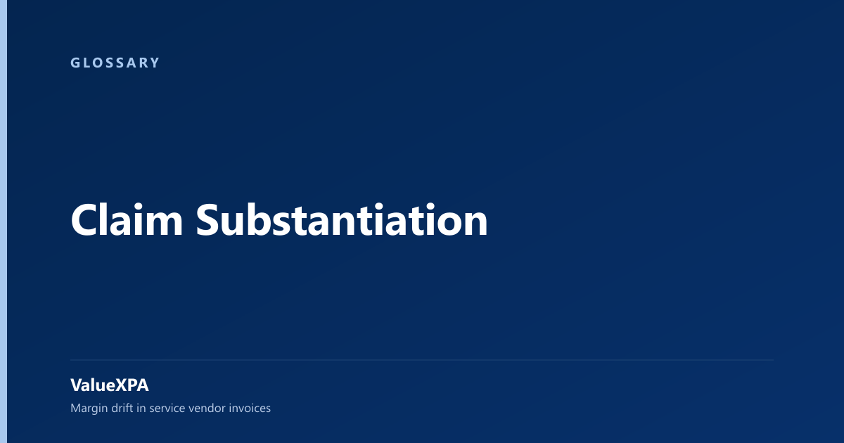 Claim Substantiation