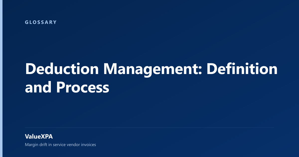 Deduction Management: Definition and Process