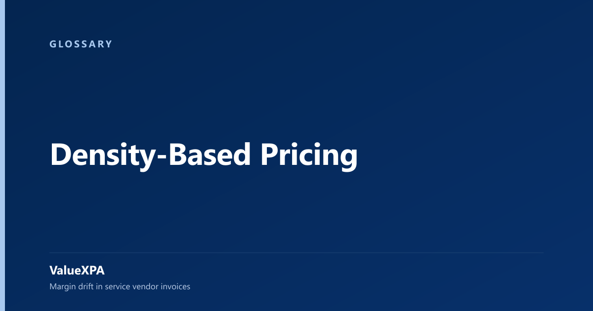 Density-Based Pricing