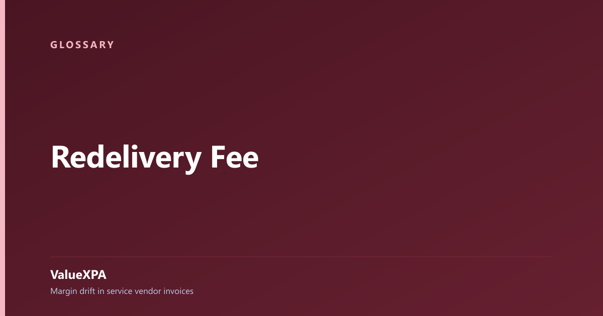Redelivery Fee