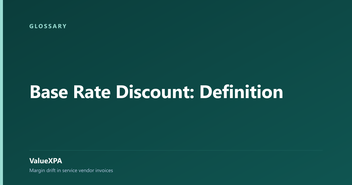 Base Rate Discount: Definition