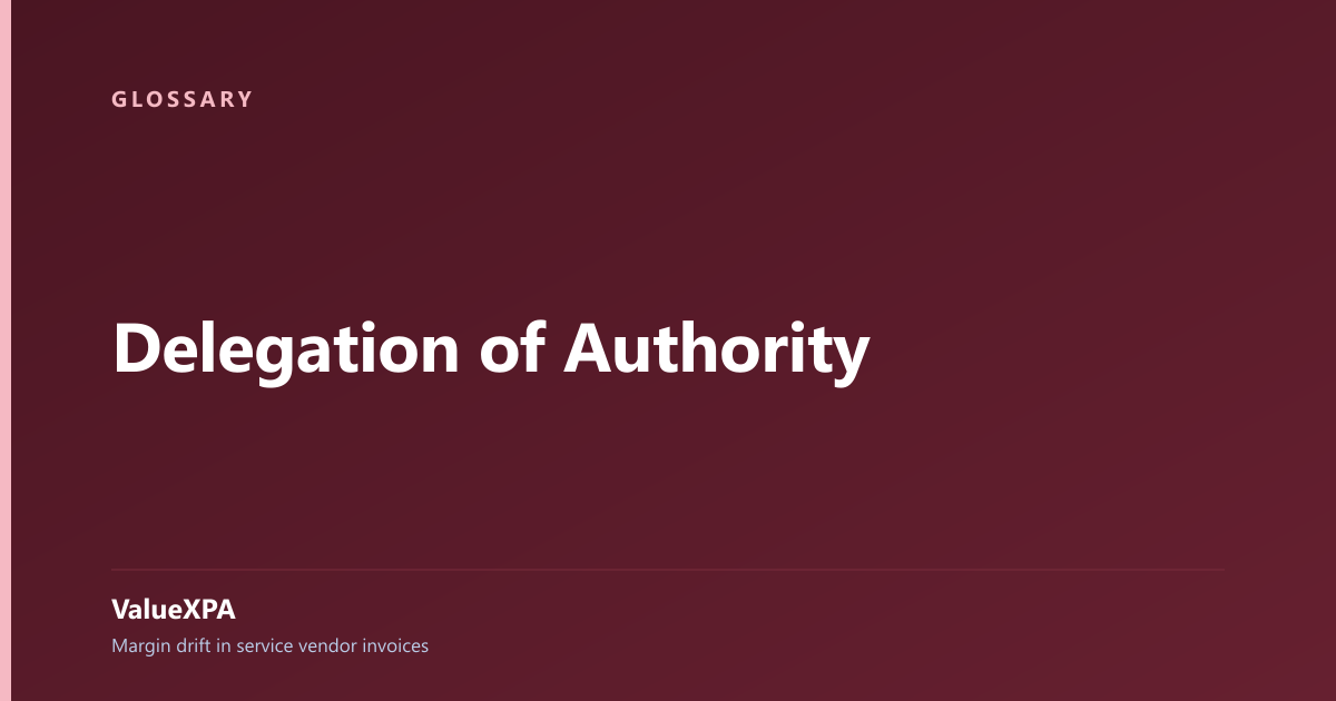 Delegation of Authority