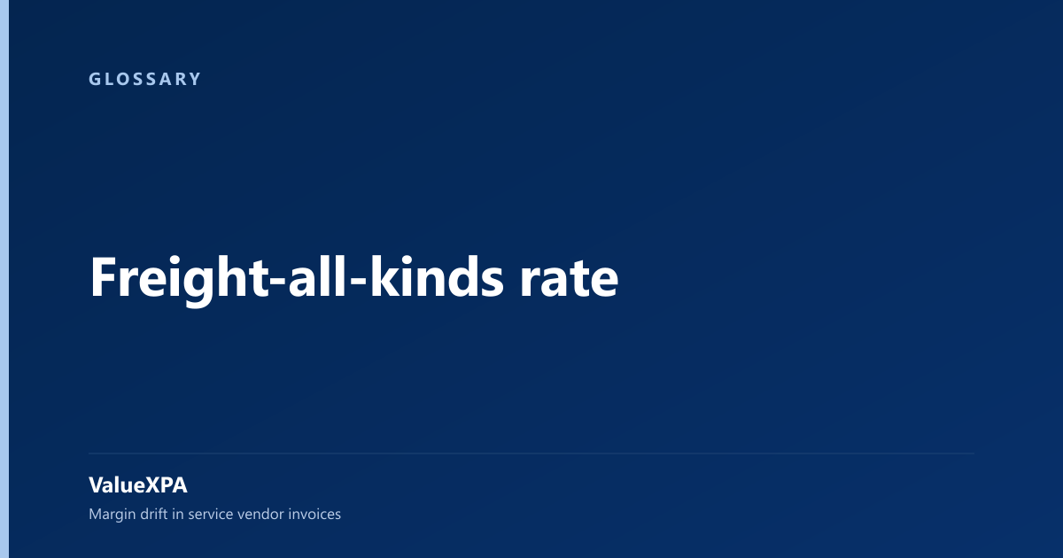 Freight-all-kinds rate