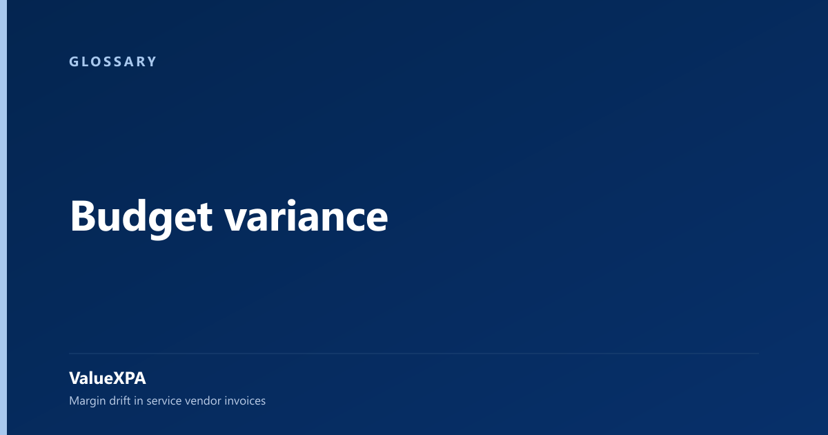 Budget variance