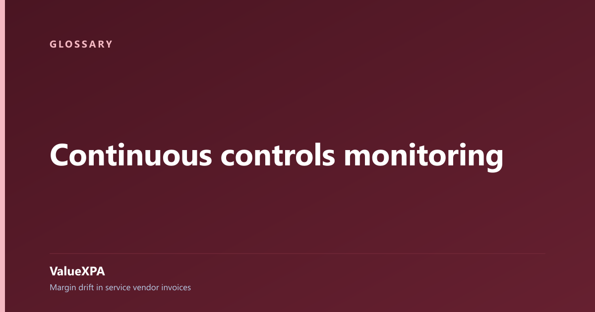 Continuous controls monitoring