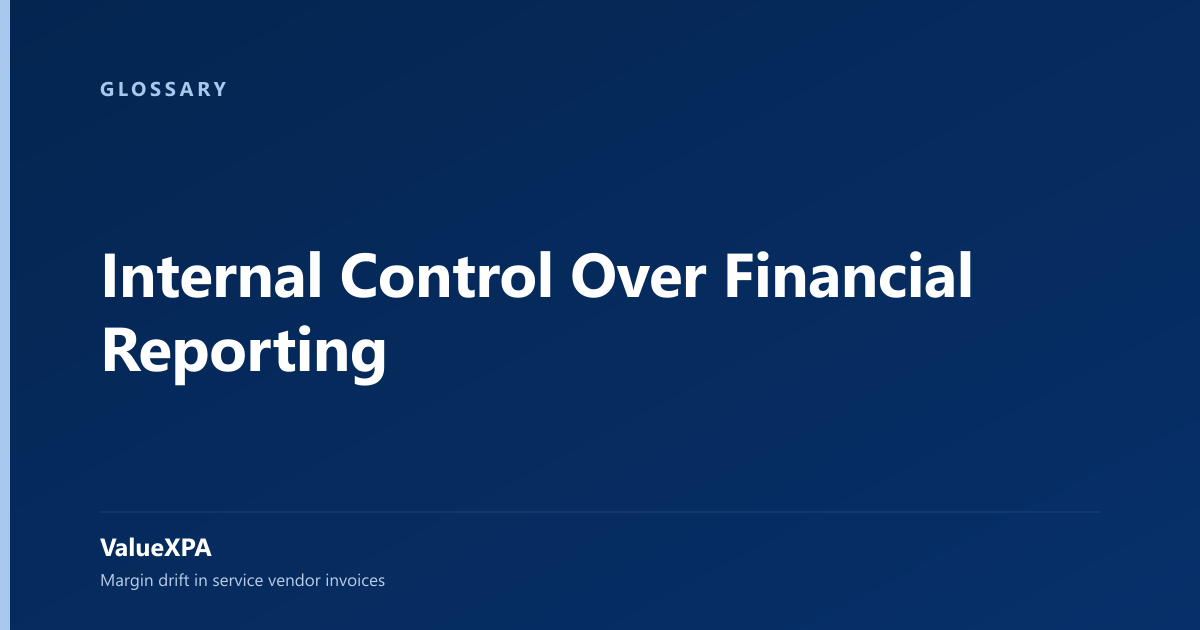 Internal Control Over Financial Reporting