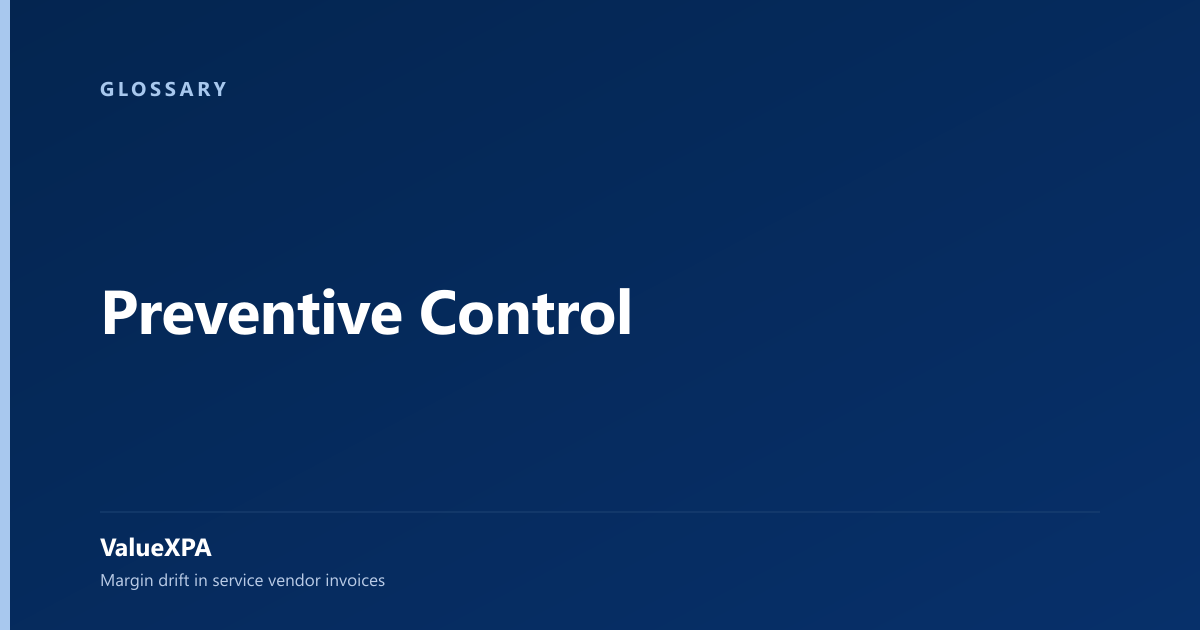 Preventive Control