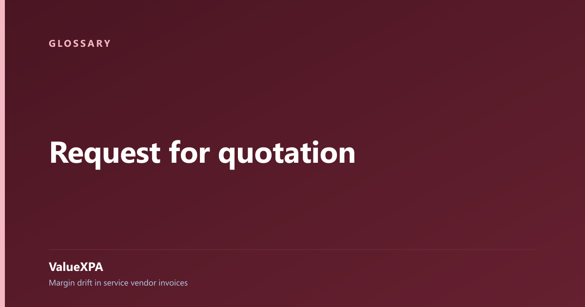 Request for quotation