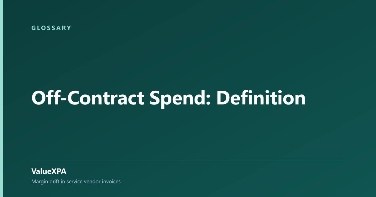 Off-Contract Spend: Definition