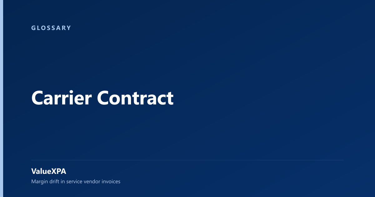 Carrier Contract