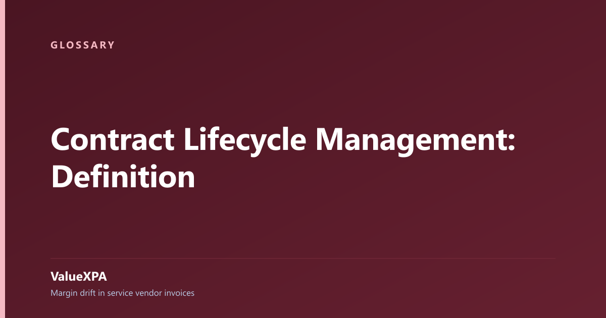 Contract Lifecycle Management: Definition