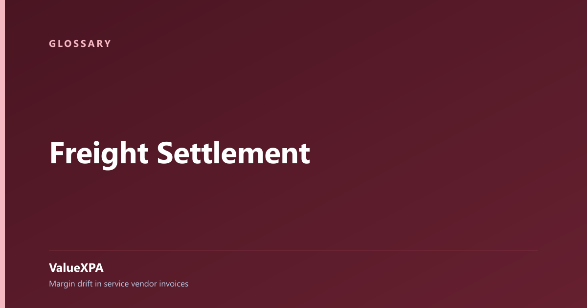Freight Settlement