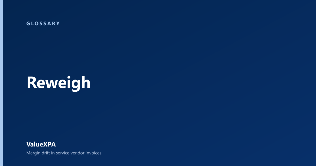 Reweigh
