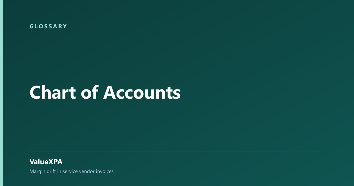 Chart of Accounts