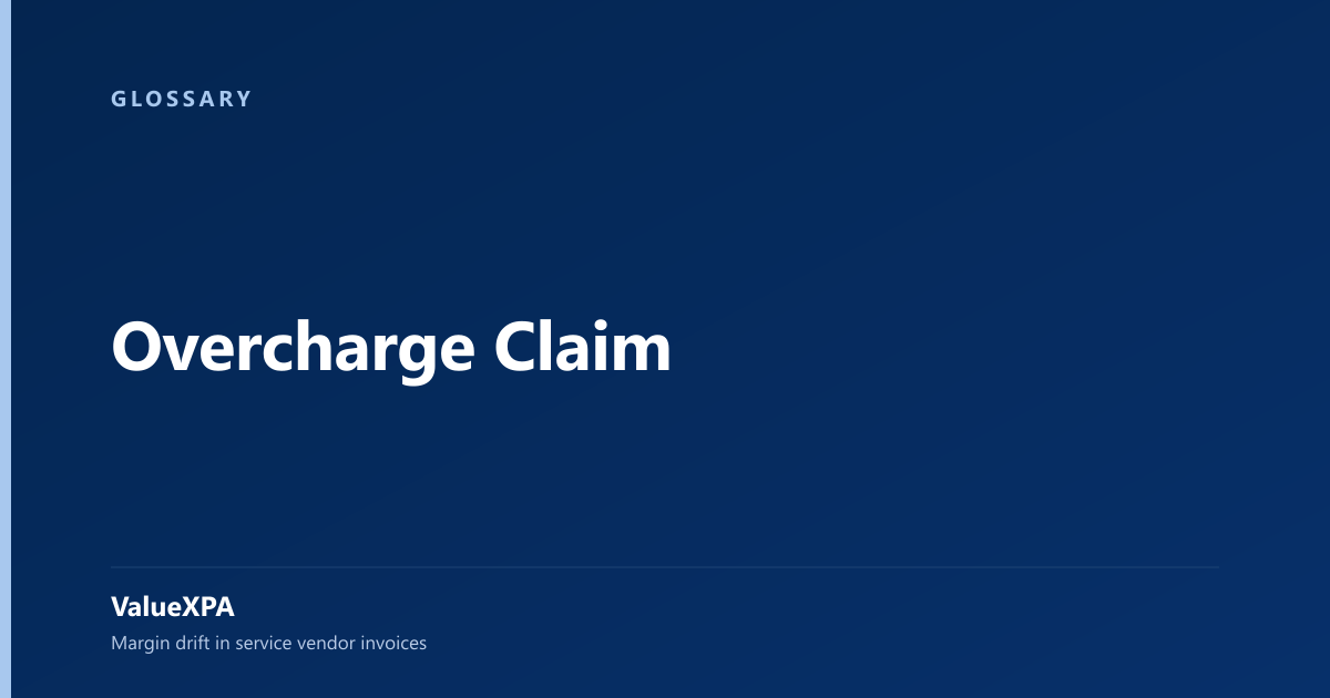 Overcharge Claim