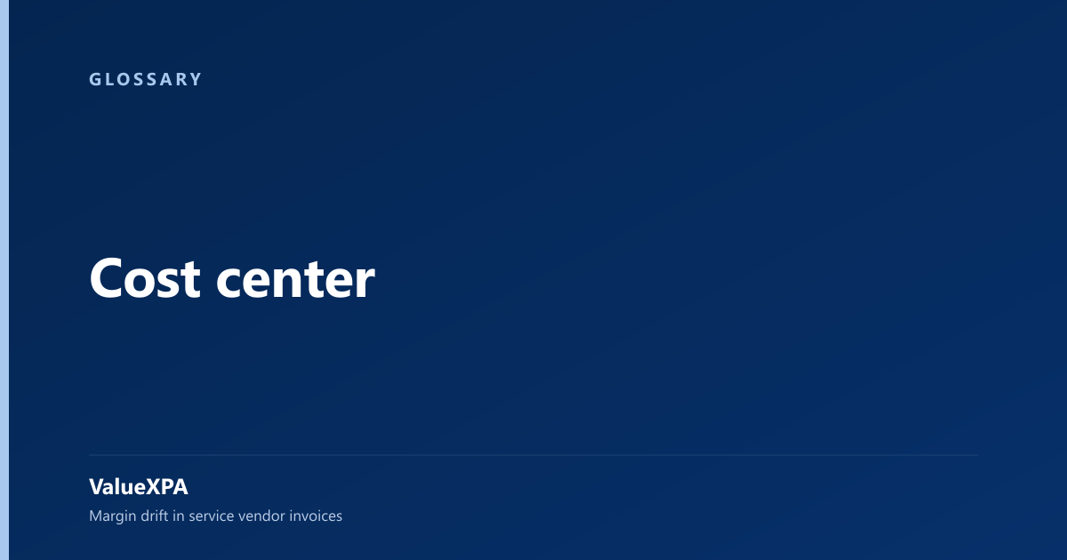 Cost center