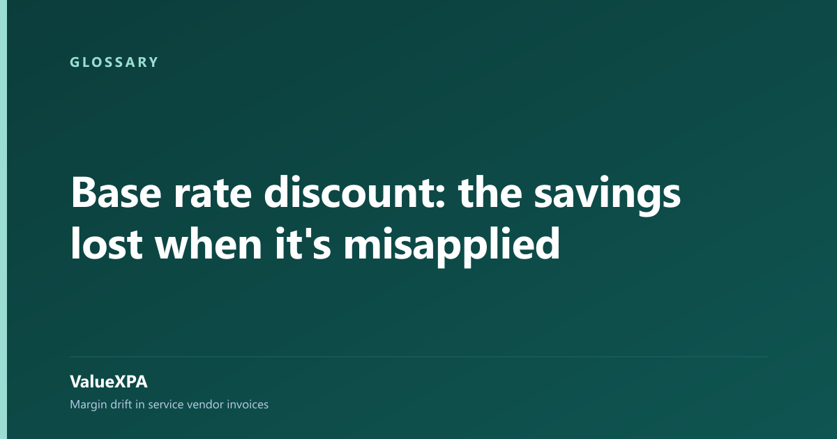 Base rate discount: the savings lost when it's misapplied