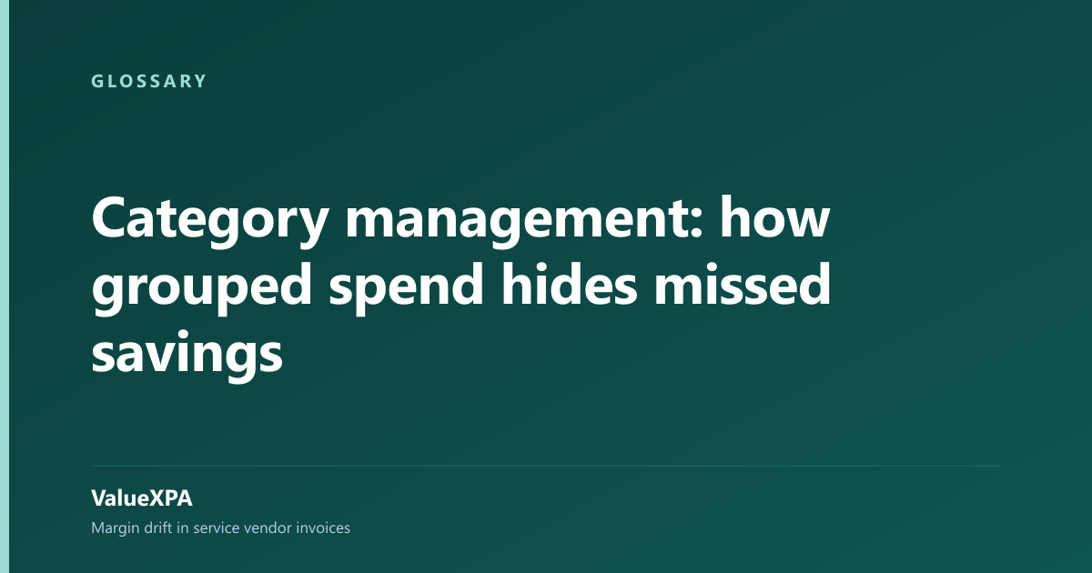 Category management: how grouped spend hides missed savings