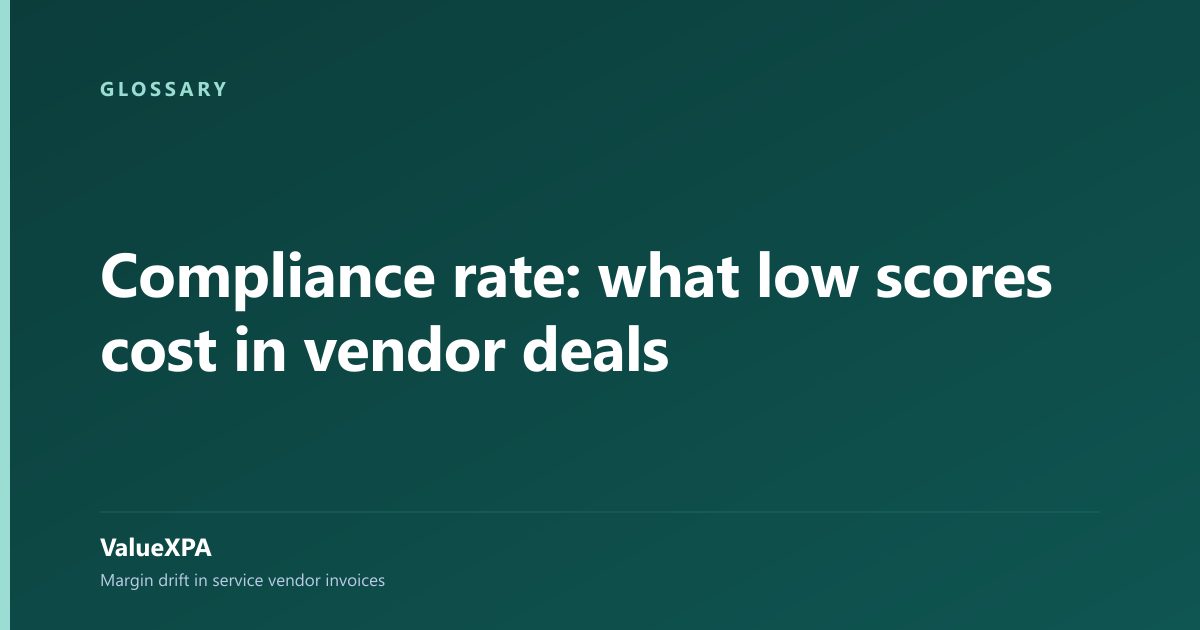 Compliance rate: what low scores cost in vendor deals
