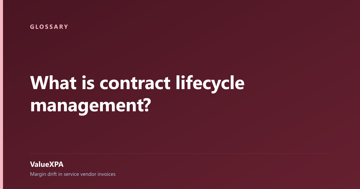 What is contract lifecycle management?