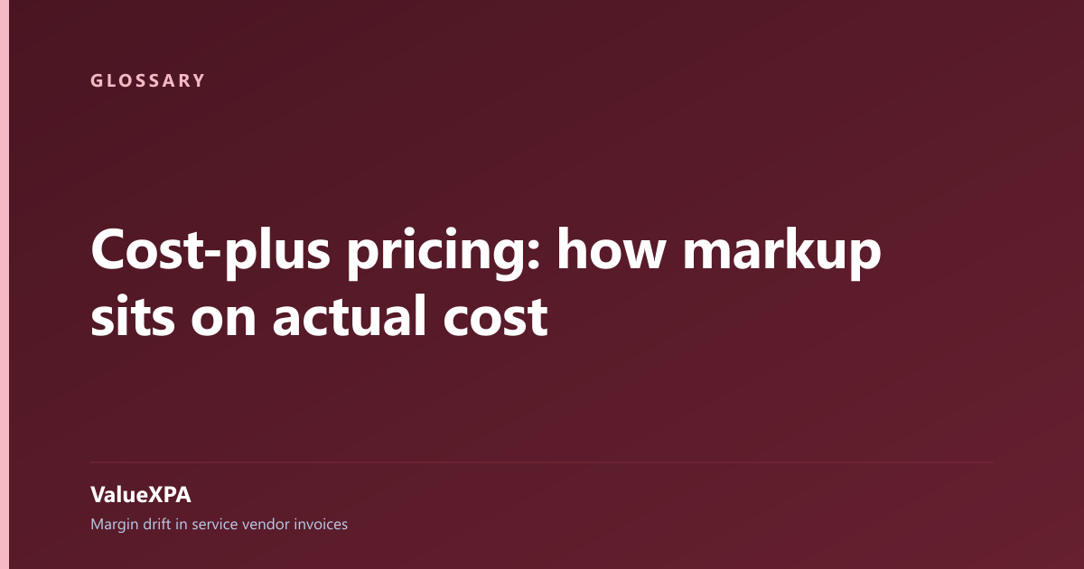Cost-plus pricing: how markup sits on actual cost