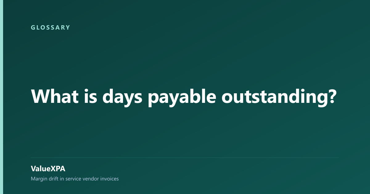 What is days payable outstanding?