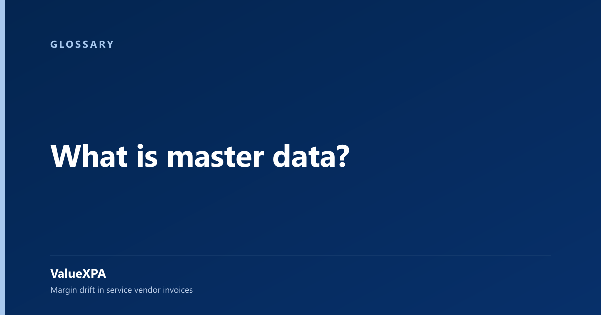 What is master data?
