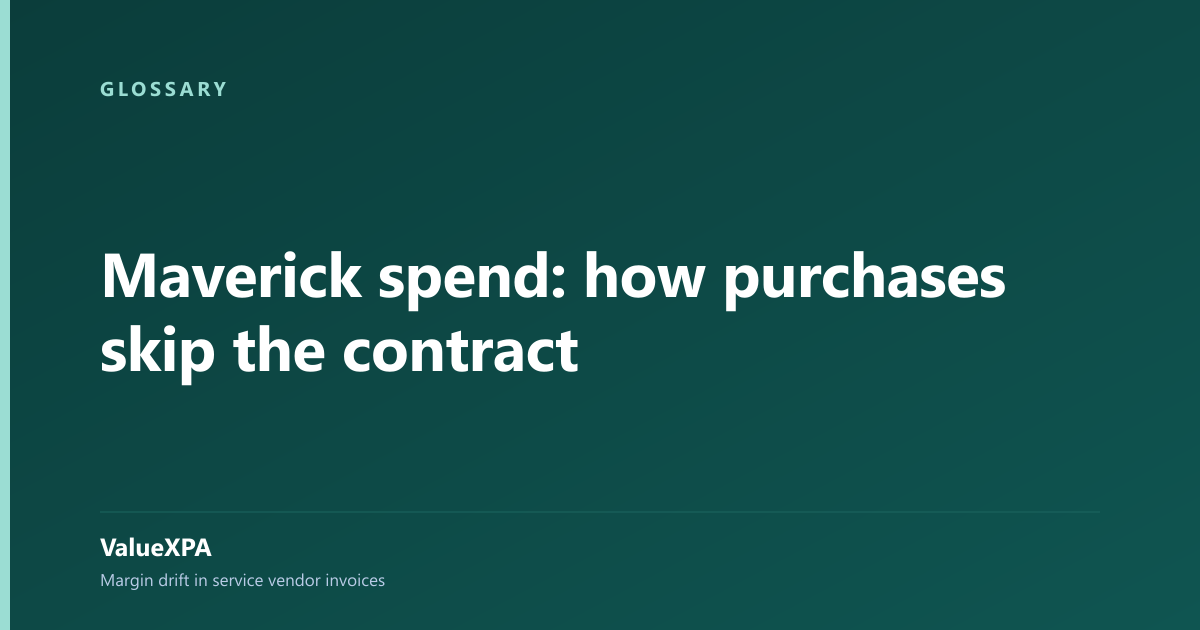 Maverick spend: how purchases skip the contract