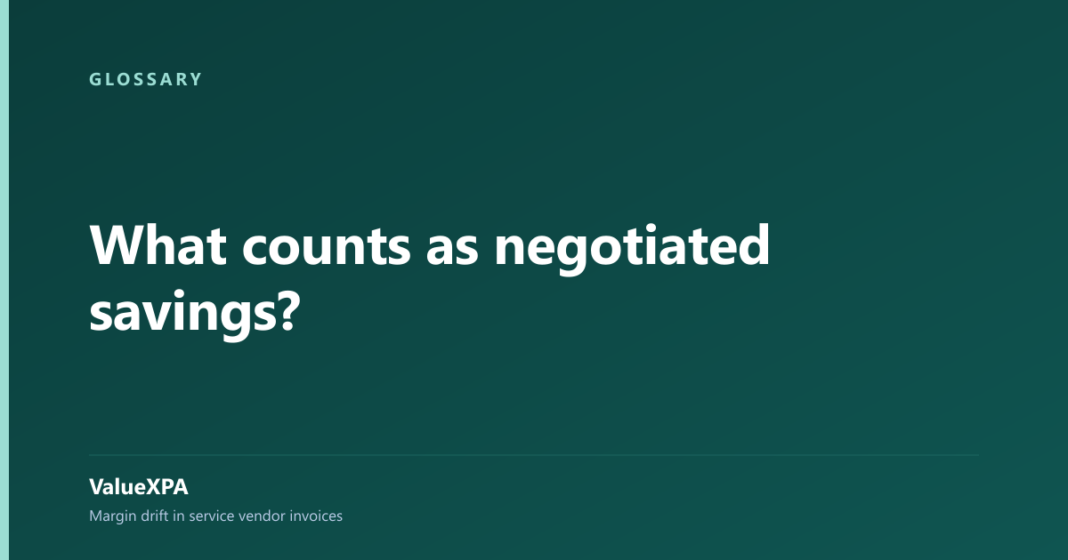 What counts as negotiated savings?