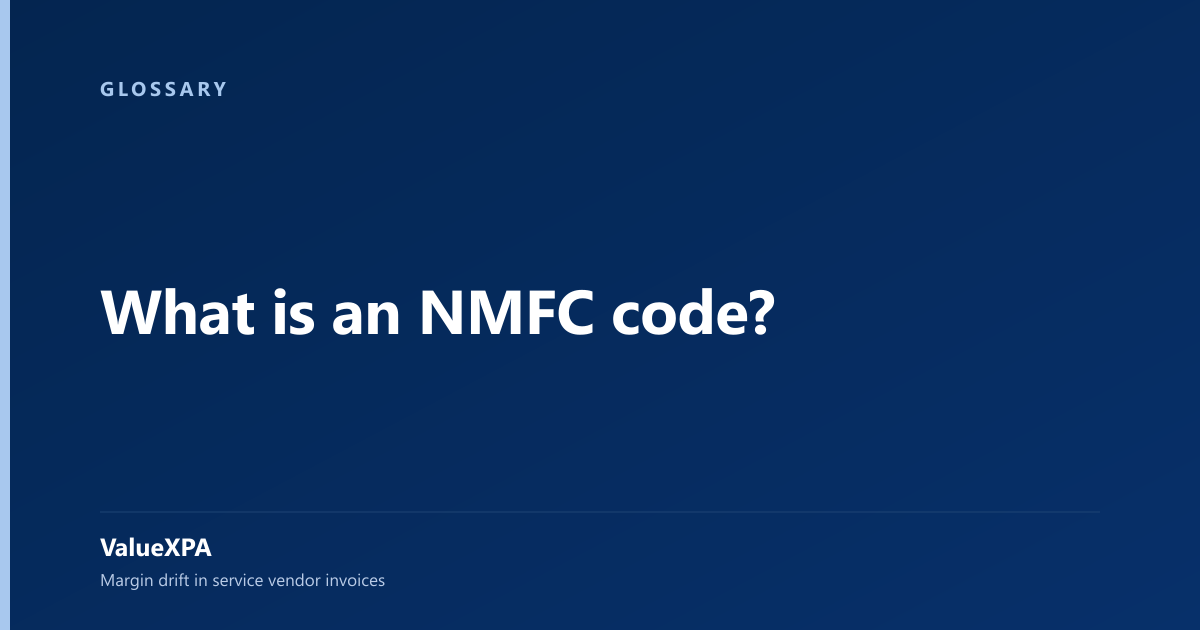 What is an NMFC code?