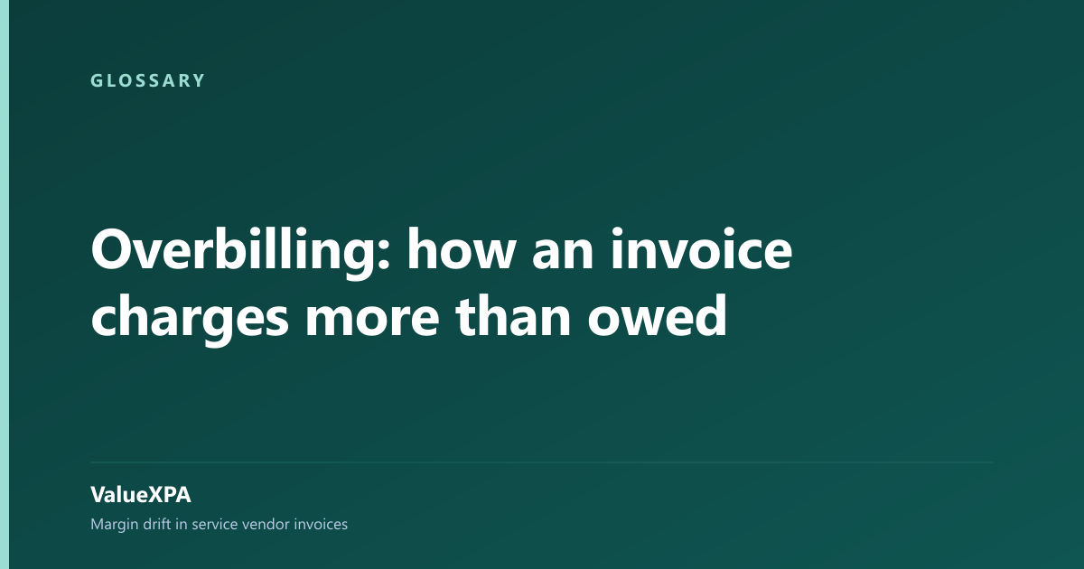 Overbilling: how an invoice charges more than owed